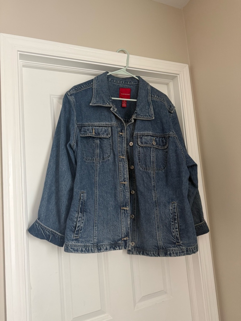 Gloria Vanderbilt Blue Denim Jacket with Button Front